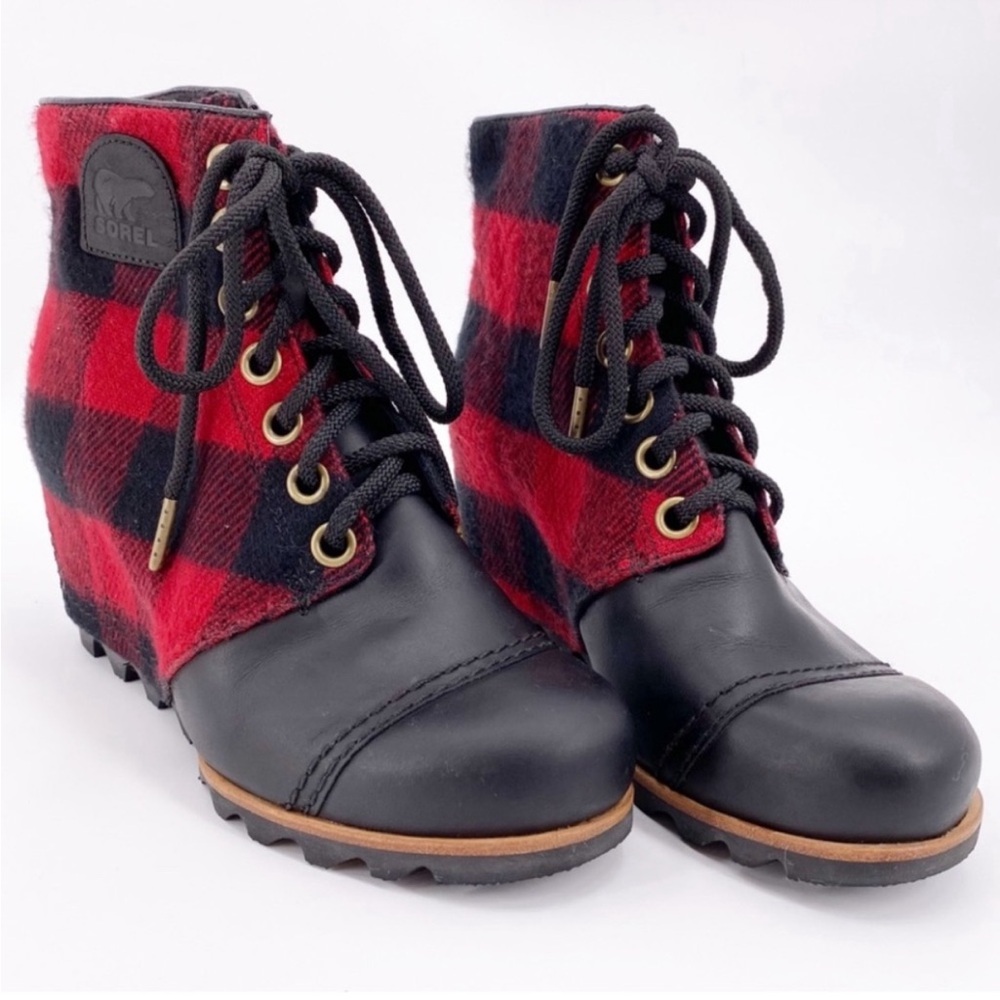 Sorel Pdx Wedge Boot In Red Buffalo Check - image 3
